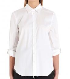 Brunello Cucinelli White Monile Lapels Poplin Shirt