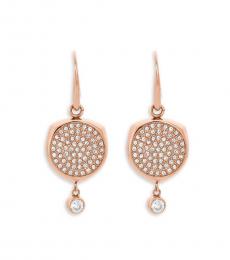 Michael Kors Rose Gold Brilliant Disc Earrings
