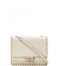 Valentino Garavani Ivory Rockstud Medium Crossbody