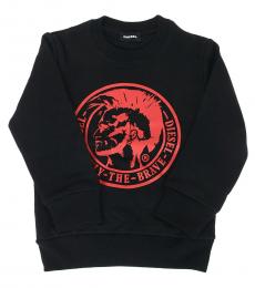 Diesel Little Boys Black Graphic Sweatshirt