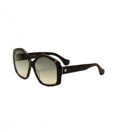 Balenciaga Dark Havana-Smoke Gradient Sunglasses