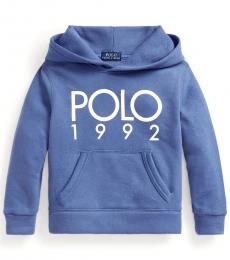 Ralph Lauren Little Boys Bastille Blue Polo 1992 Hoodie