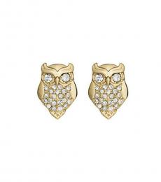 Gold Owl Stud Earrings
