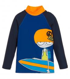 Little Marc Jacobs Baby Boys Blue Printed Long Sleeve T-Shirt