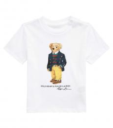 Ralph Lauren Baby Boys White Polo Bear Jersey T-Shirt
