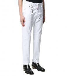 Dsquared2 White Stretch Denim Cool Guy Jeans