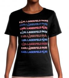 Karl Lagerfeld Black Logo Graphic T-Shirt