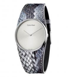 Calvin Klein Grey Spellbound Python Strap Watch