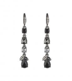 Givenchy Black Cluster Linear Earrings