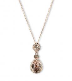 Rose Gold Wingate Crystal Pendant Necklace