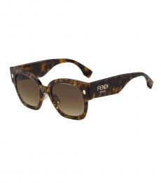 Fendi Dark Brown Signature Sunglasses