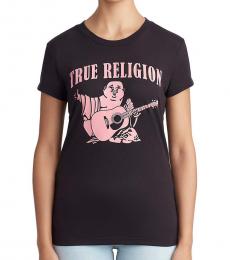 True Religion Black Crewneck T-Shirt