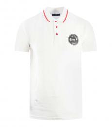 Cavalli Class White Patch Logo Polo