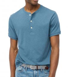 J.Crew Blue Short Sleeve Henley T-Shirt