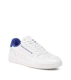 Versace Jeans Couture White Leather Sneakers