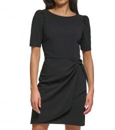 DKNY Black Crewneck Dress