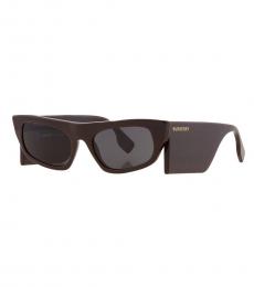 Burberry Dark Brown Palmer Irregular  Sunglasses
