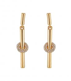 Vince Camuto Golden Crystal Link Drop Earrings