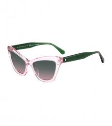 Kate Spade Pink Green Cat Eye Sunglasses