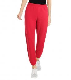Juicy Couture Redondo Red Terry Logo Track Pants