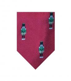 Ralph Lauren Red Soldier Holiday Printed Silk Tie