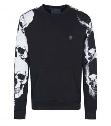 Philipp Plein Black Front Logo Sweater