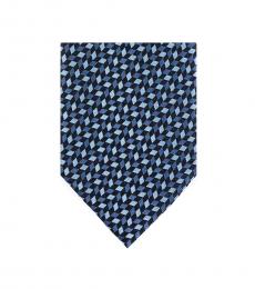 Ermenegildo Zegna Blue Printed Tie