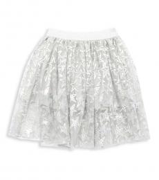 Stella McCartney Little Girls White Star-Print Skirt