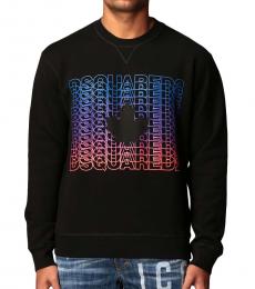 Dsquared2 Black Frontal Logo Printed Cool Fit Sweatshirt