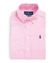 Ralph Lauren Little Boys Pink Gingham Dress Shirt