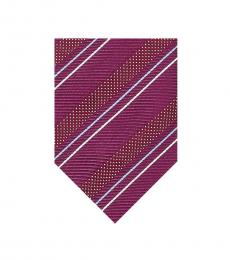 Ermenegildo Zegna Purple Maroon Striped Tie