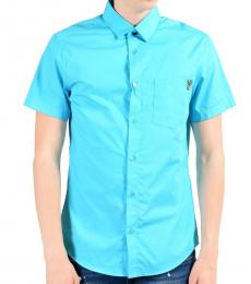 Turquoise Blue Short Sleeve Shirt