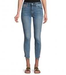 7 For All Mankind Medium Blue Skinny Ankle Jeans