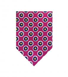 Ralph Lauren Pink Skinny Circles Print Tie