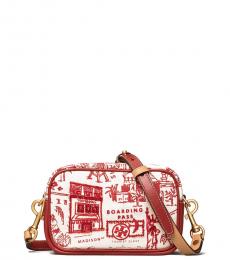 Tory Burch Red Destination Perry Printed Mini Crossbody