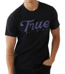True Religion Black Script Logo T-Shirt