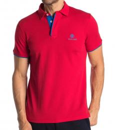 Roberto Cavalli Red Pipe Trim Patch Pocket Polo