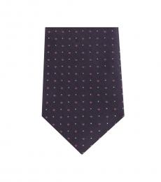 Michael Kors Grey Pink Traditional Slim Silk Tie