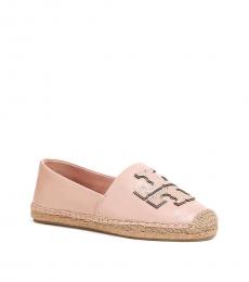 Tory Burch Sea Shell Pink Silver Ines Espadrilles