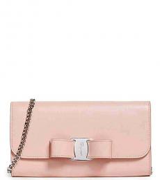 Salvatore Ferragamo Light Pink Bow Small Crossbody
