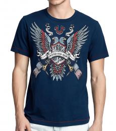 Dark Blue Eagle Graphic T-Shirt
