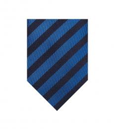 Ermenegildo Zegna Dark Blue Striped Tie