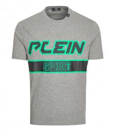 Philipp Plein Grey Front Logo T-Shirt