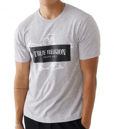 True Religion Grey Buddha Logo T-Shirt