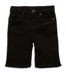 Little Boys Black Relaxed Slim-Fit Shorts