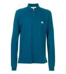 Burberry Regatta Blue Long Sleeve Classic Polo