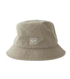 Taupe Logo Bucket Hat
