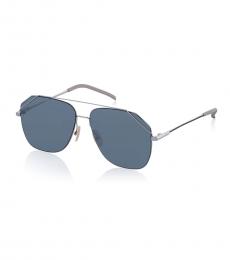 Grey Blue Geometrical Sunglasses