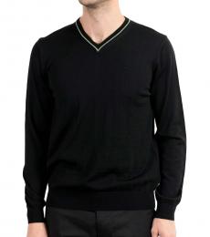 Roberto Cavalli Black V-Neck Sweater