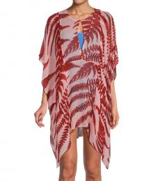 Roberto Cavalli Peach Caftan Mini Cover Up Dress